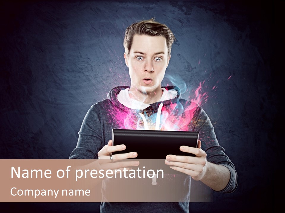 Computer Graphic Touch Screen PowerPoint Template