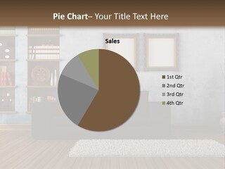 Hardwood Horizontal Bookshelves PowerPoint Template