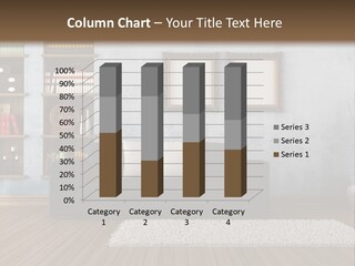 Hardwood Horizontal Bookshelves PowerPoint Template