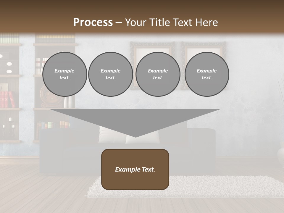Hardwood Horizontal Bookshelves PowerPoint Template