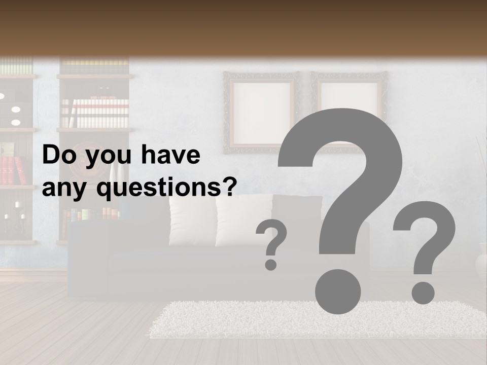 Hardwood Horizontal Bookshelves PowerPoint Template