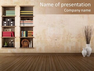 Interior Hardwood Grunge PowerPoint Template