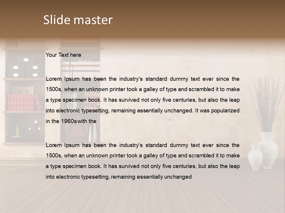 Interior Hardwood Grunge PowerPoint Template
