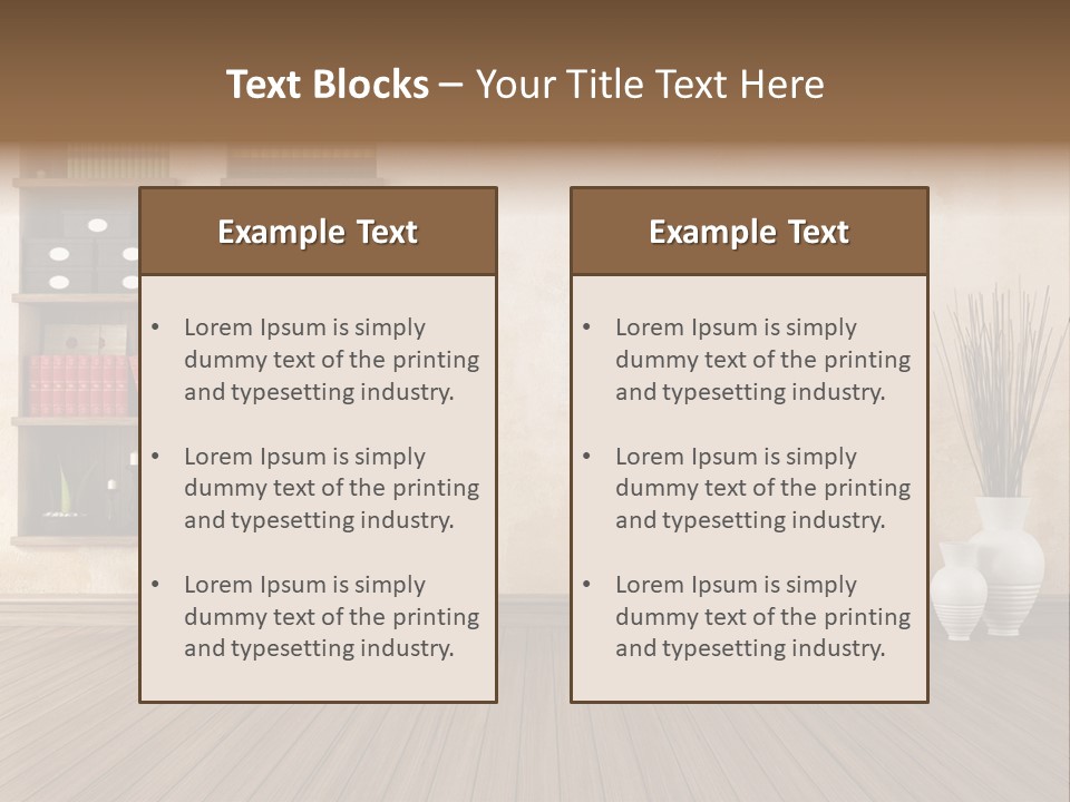 Interior Hardwood Grunge PowerPoint Template