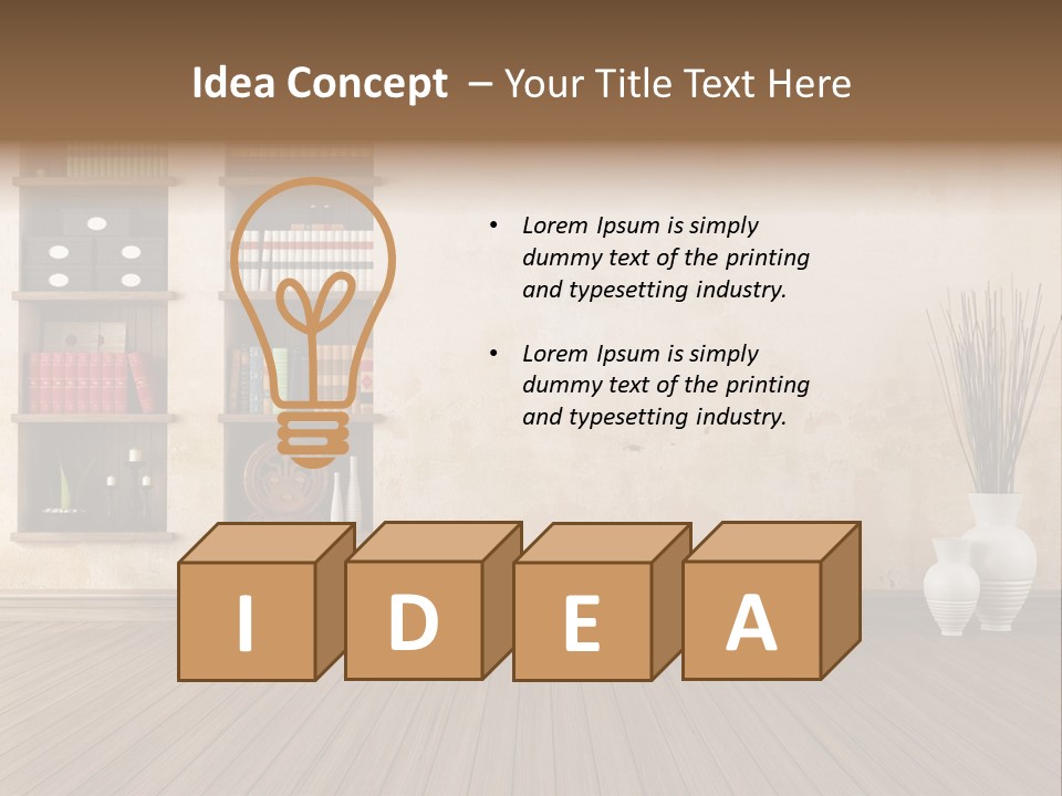 Interior Hardwood Grunge PowerPoint Template