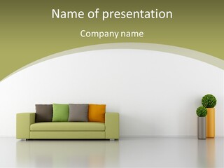 Modern Room Sofa PowerPoint Template