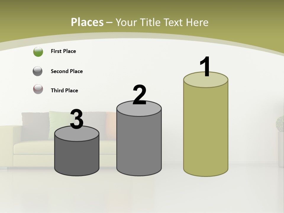 Modern Room Sofa PowerPoint Template