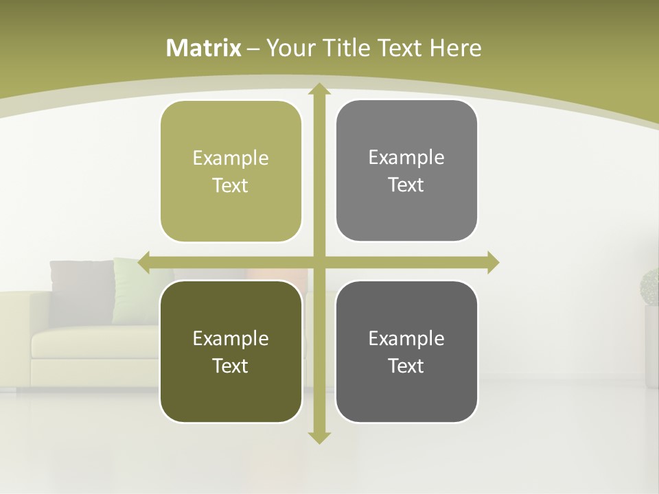 Modern Room Sofa PowerPoint Template