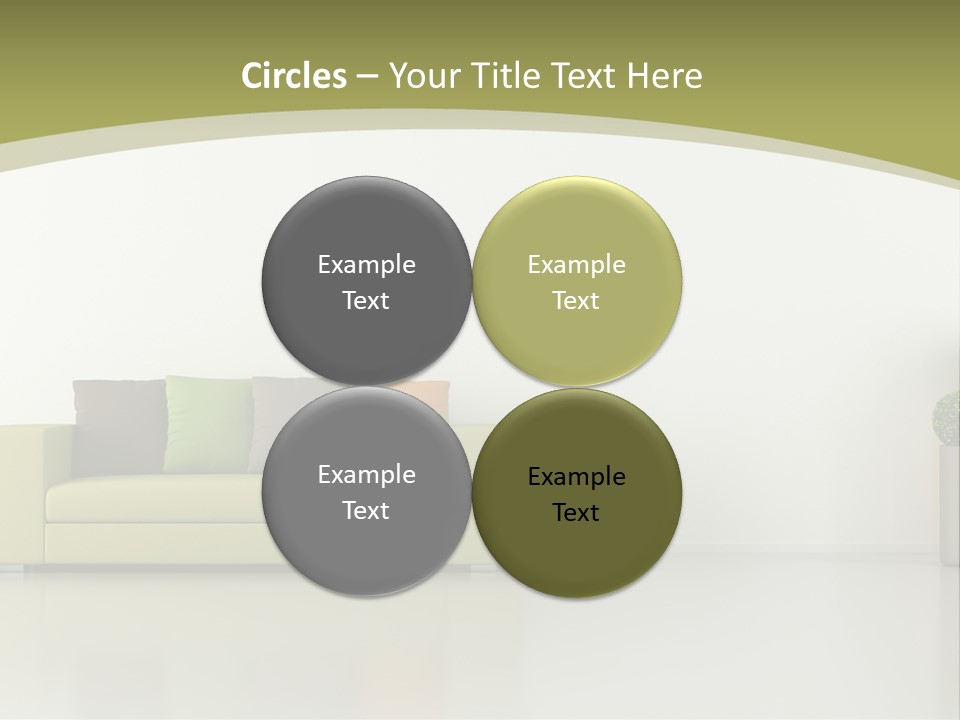 Modern Room Sofa PowerPoint Template