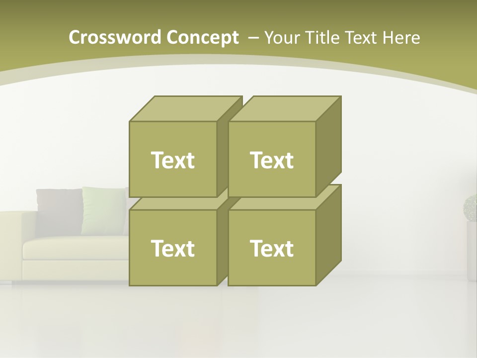 Modern Room Sofa PowerPoint Template