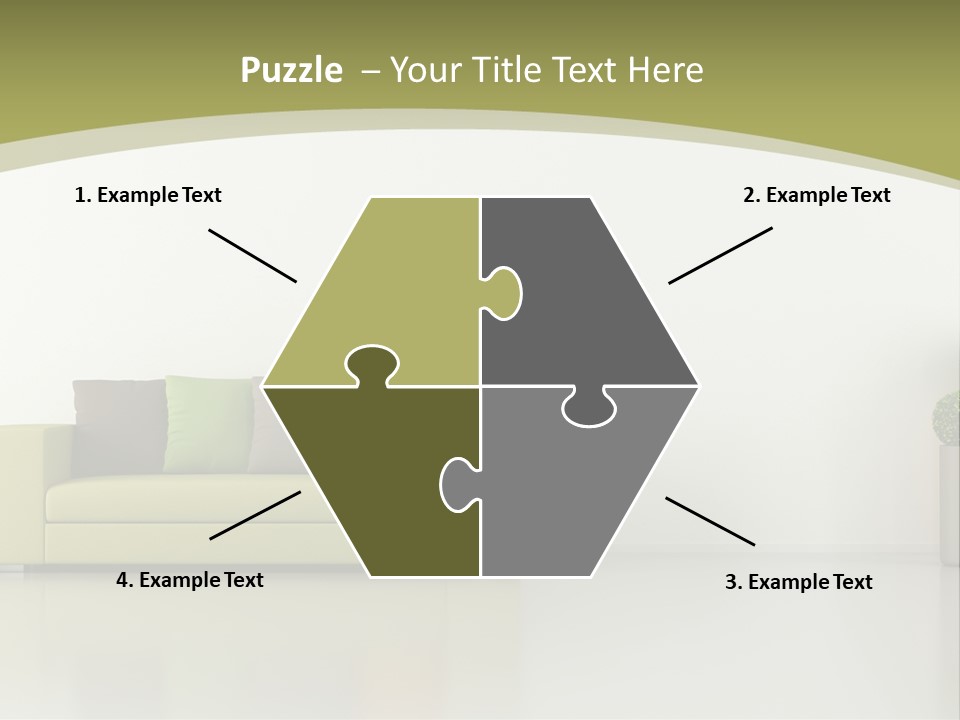 Modern Room Sofa PowerPoint Template