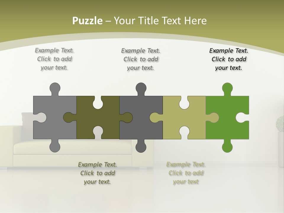 Modern Room Sofa PowerPoint Template