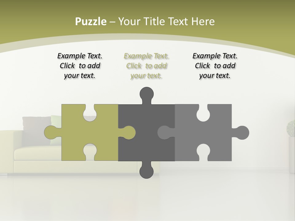 Modern Room Sofa PowerPoint Template