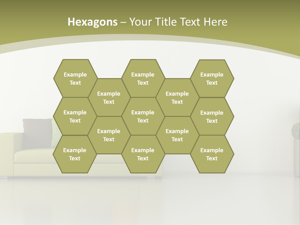 Modern Room Sofa PowerPoint Template