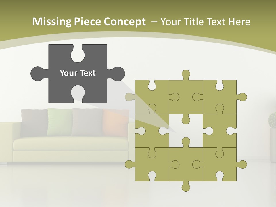 Modern Room Sofa PowerPoint Template