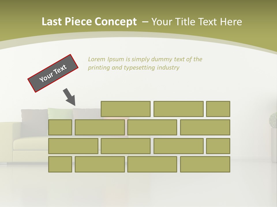 Modern Room Sofa PowerPoint Template