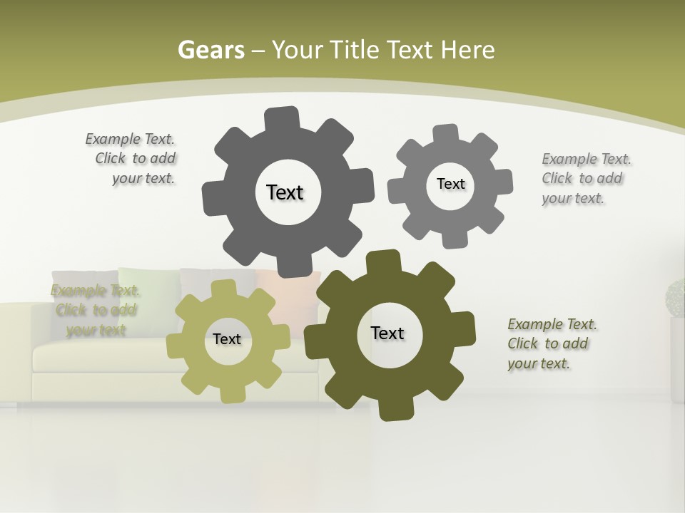 Modern Room Sofa PowerPoint Template