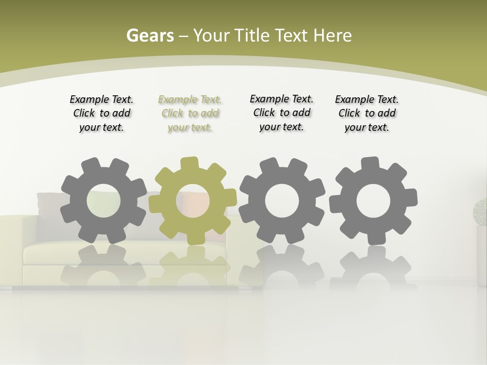 Modern Room Sofa PowerPoint Template