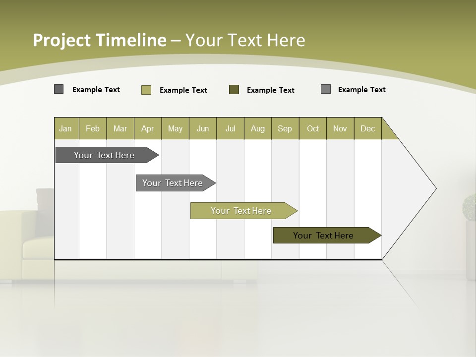 Modern Room Sofa PowerPoint Template