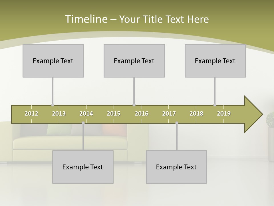 Modern Room Sofa PowerPoint Template