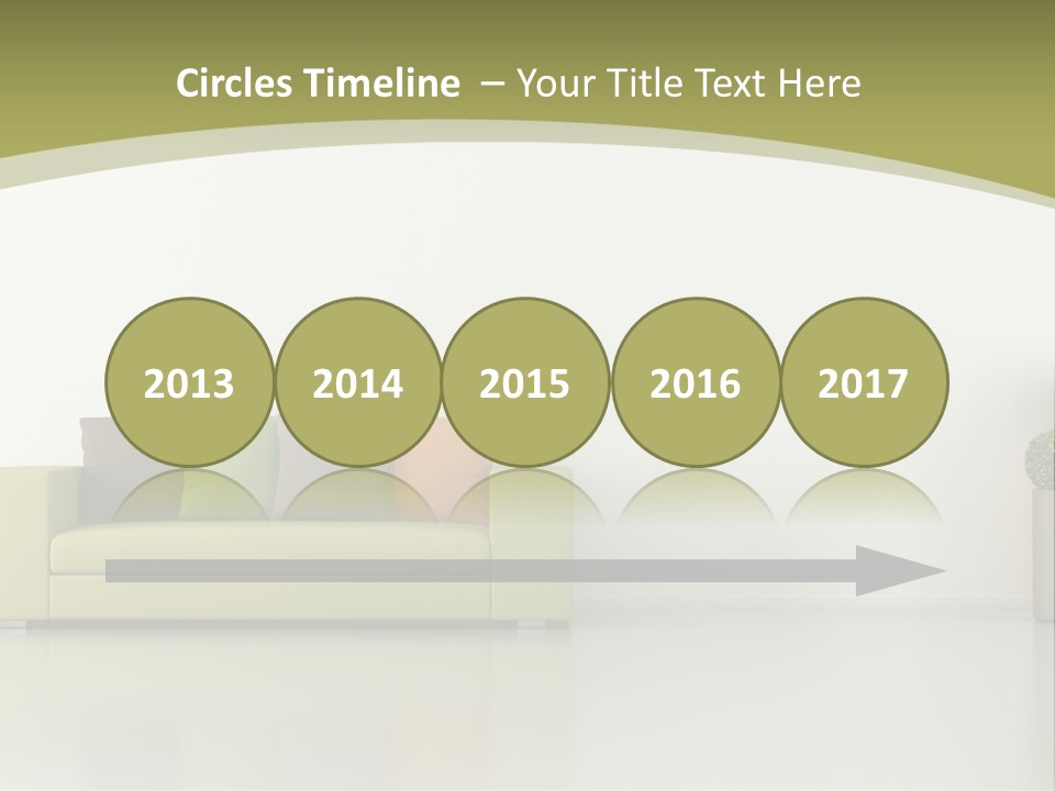 Modern Room Sofa PowerPoint Template