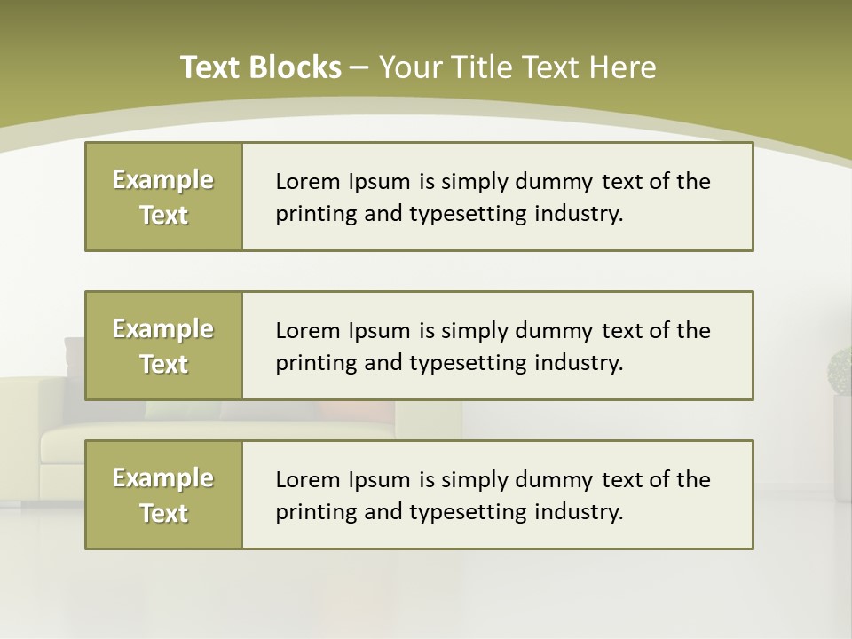 Modern Room Sofa PowerPoint Template