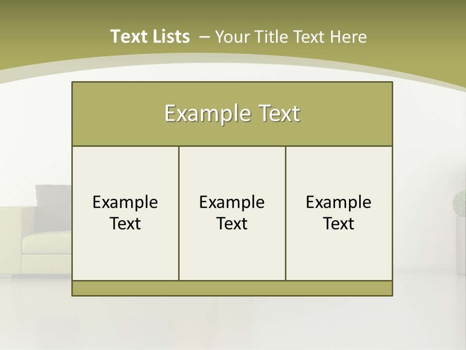 Modern Room Sofa PowerPoint Template