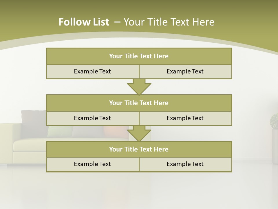 Modern Room Sofa PowerPoint Template