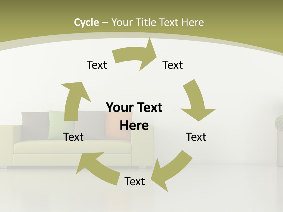 Modern Room Sofa PowerPoint Template