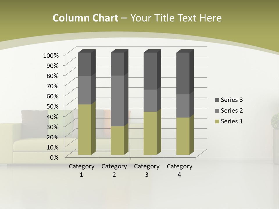 Modern Room Sofa PowerPoint Template