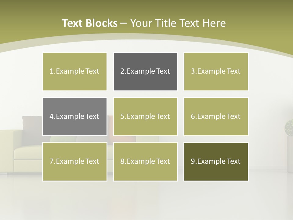 Modern Room Sofa PowerPoint Template