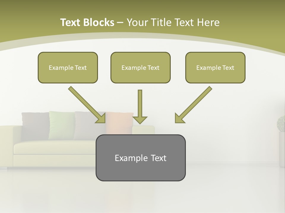 Modern Room Sofa PowerPoint Template