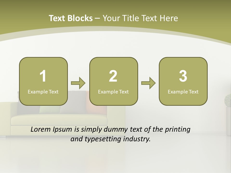 Modern Room Sofa PowerPoint Template