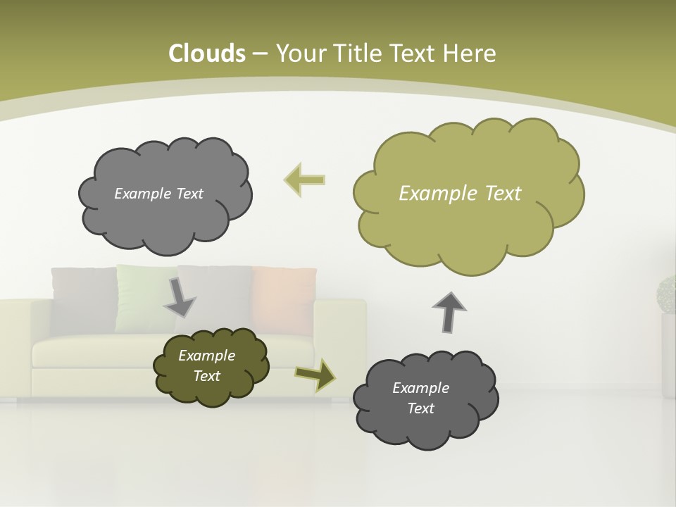 Modern Room Sofa PowerPoint Template