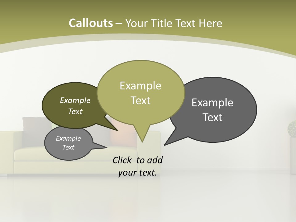 Modern Room Sofa PowerPoint Template