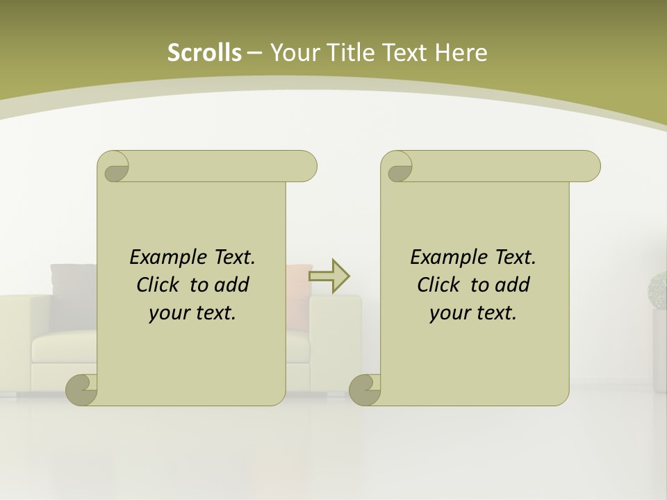 Modern Room Sofa PowerPoint Template