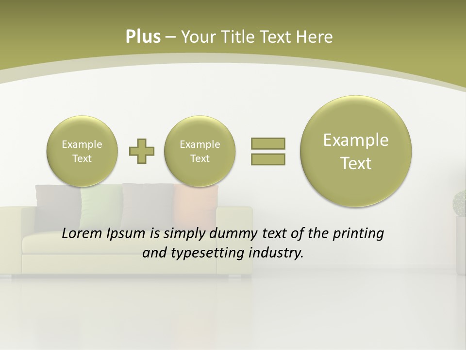 Modern Room Sofa PowerPoint Template