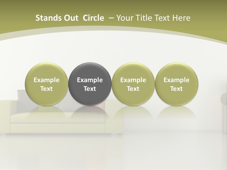 Modern Room Sofa PowerPoint Template