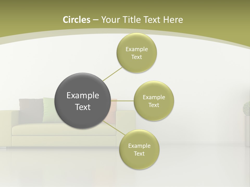 Modern Room Sofa PowerPoint Template