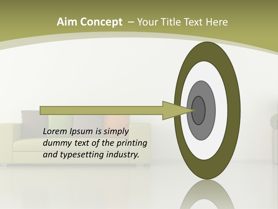 Modern Room Sofa PowerPoint Template