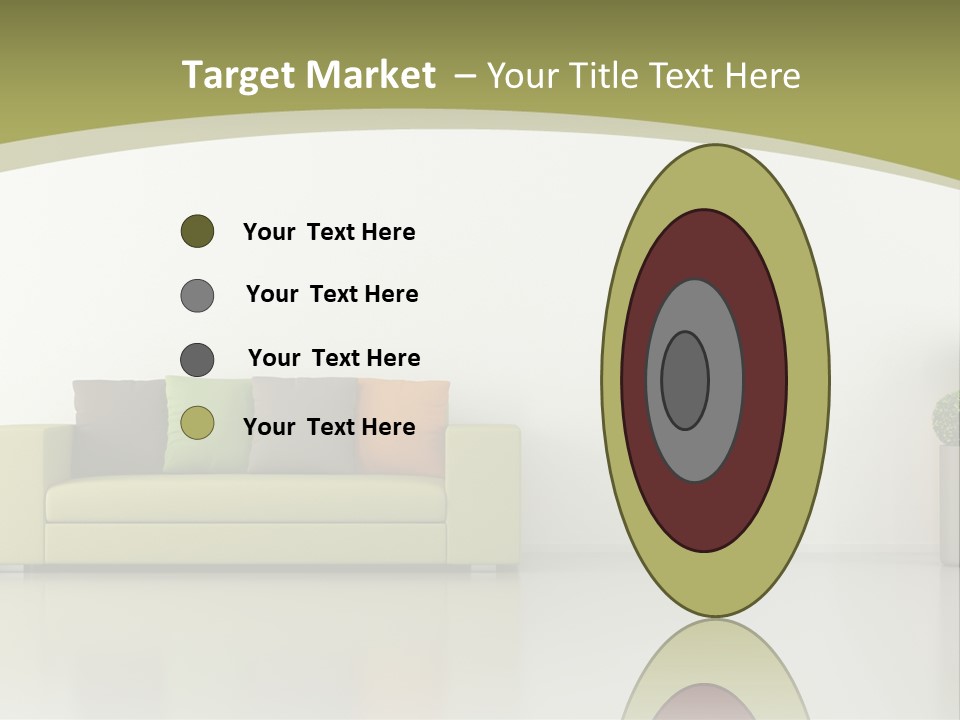 Modern Room Sofa PowerPoint Template