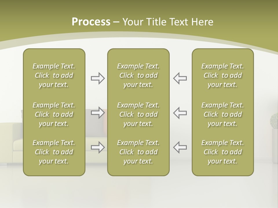Modern Room Sofa PowerPoint Template