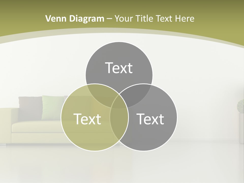 Modern Room Sofa PowerPoint Template