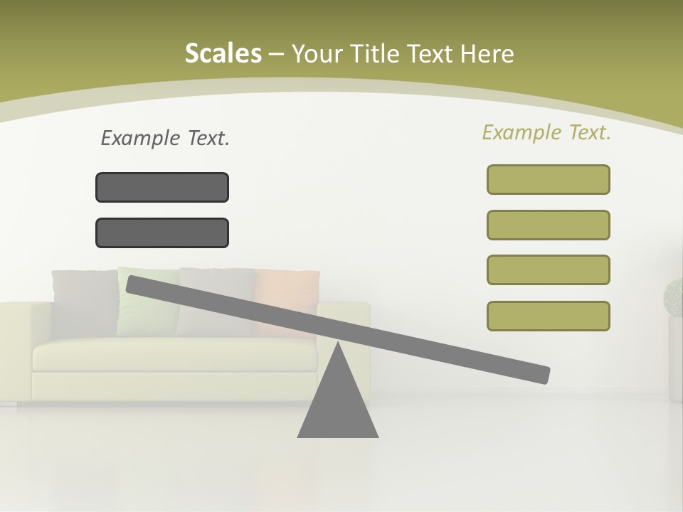 Modern Room Sofa PowerPoint Template