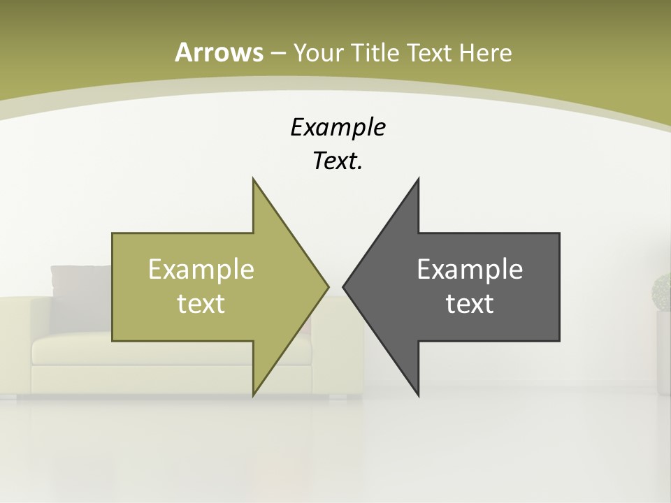 Modern Room Sofa PowerPoint Template