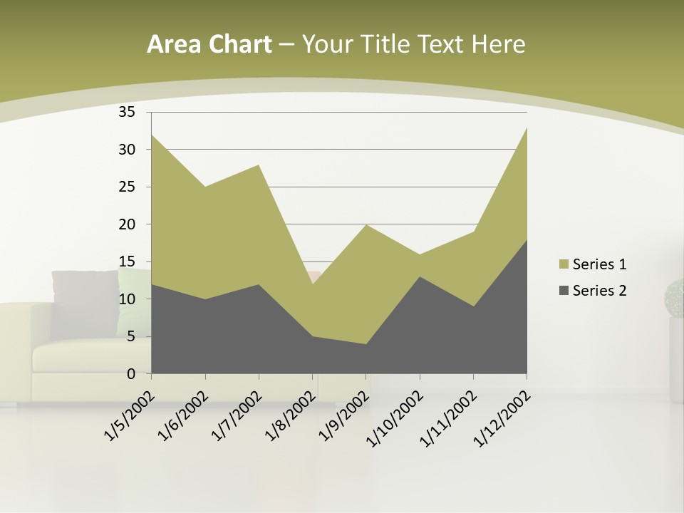 Modern Room Sofa PowerPoint Template