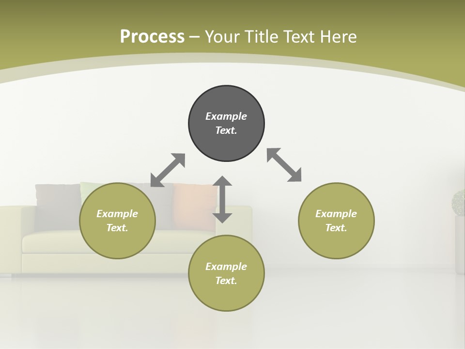 Modern Room Sofa PowerPoint Template