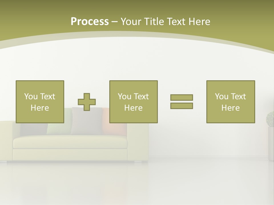 Modern Room Sofa PowerPoint Template