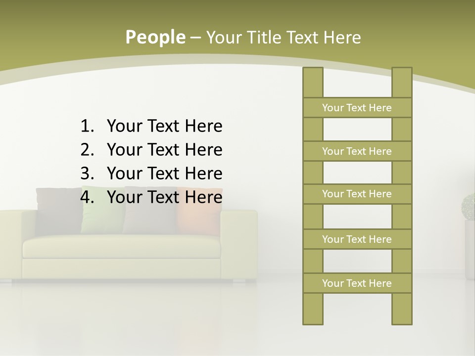 Modern Room Sofa PowerPoint Template