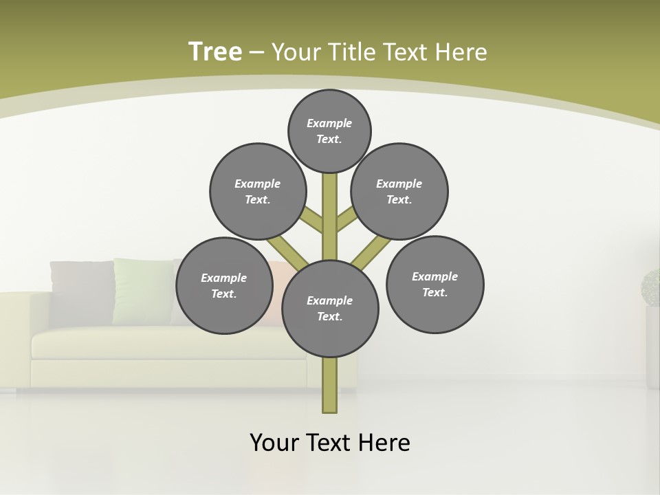 Modern Room Sofa PowerPoint Template